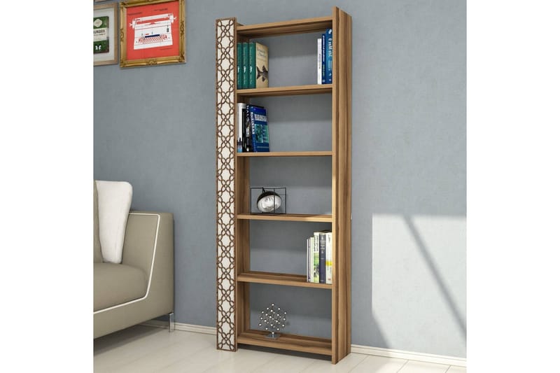 Bokhylla Amtorp 64 cm - Brun/Vit - Förvaring - Hylla - Bokhylla