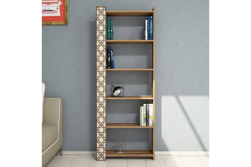 Bokhylla Amtorp 64 cm - Brun/Vit - Förvaring - Hylla - Bokhylla