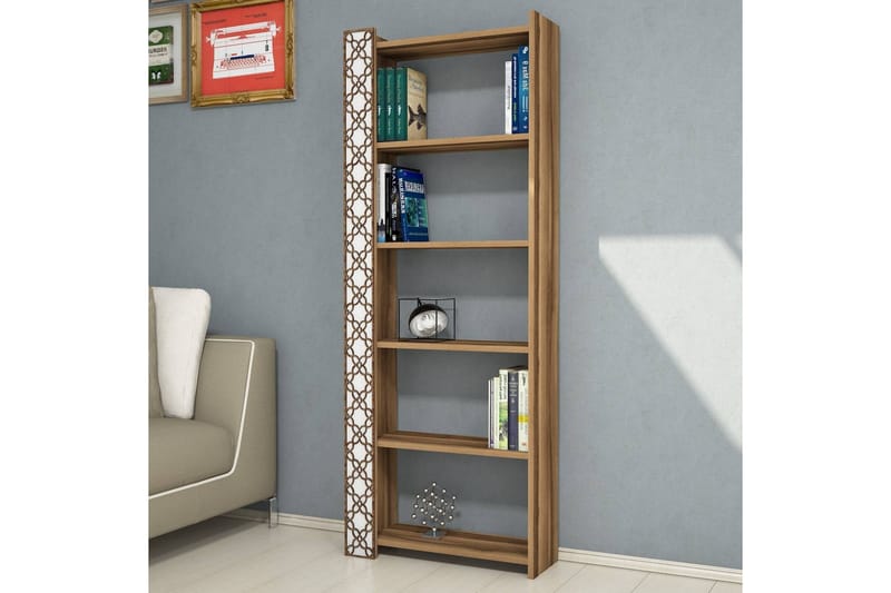 Bokhylla Amtorp 64 cm - Brun|Vit - Förvaring - Hylla - Bokhylla