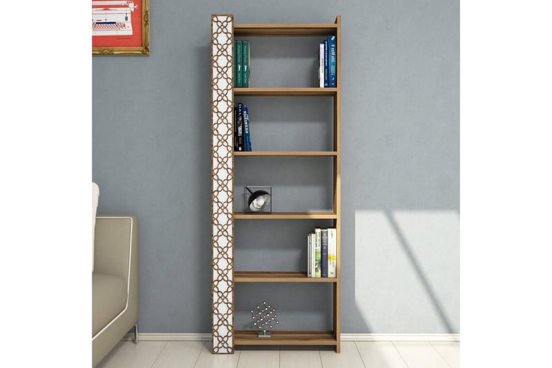 Bokhylla Amtorp 64 cm - Brun|Vit - Förvaring - Hylla - Bokhylla