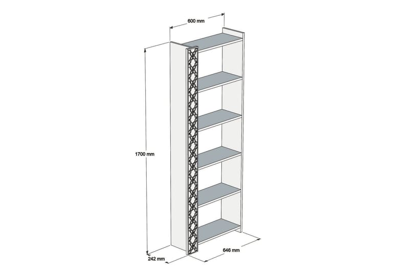 Bokhylla Amtorp 64 cm - Mörkbrun - Förvaring - Hylla - Bokhylla