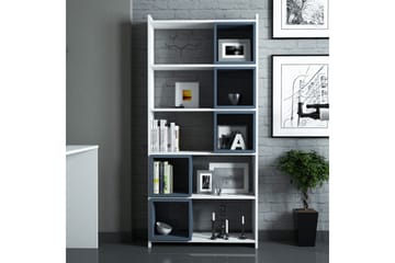 Bokhylla Amtorp 80 cm - Vit|Blå - Förvaring - Hylla - Bokhylla