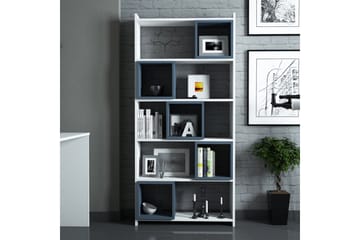 Bokhylla Amtorp 80 cm - Vit|Blå - Förvaring - Hylla - Bokhylla