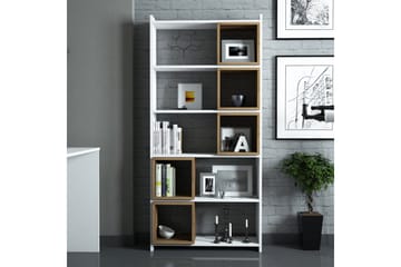 Bokhylla Amtorp 80 cm - Vit|Brun - Förvaring - Hylla - Bokhylla