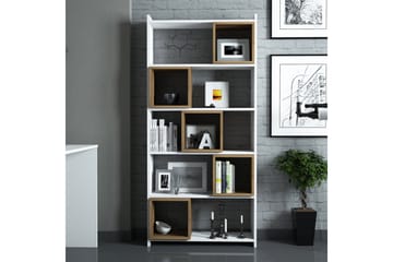 Bokhylla Amtorp 80 cm - Vit|Brun - Förvaring - Hylla - Bokhylla