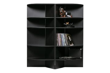Bokhylla Artin 100x76 cm Rund - Svart - Förvaring - Hylla - Bokhylla