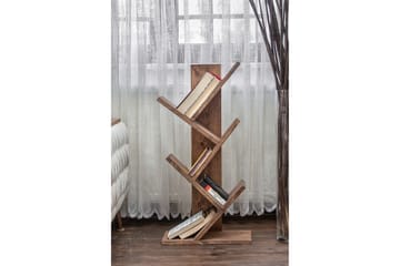 Bokhylla Cemona 35x18 cm 5 Hyllor - Mörkbrun - Förvaring - Hylla - Bokhylla
