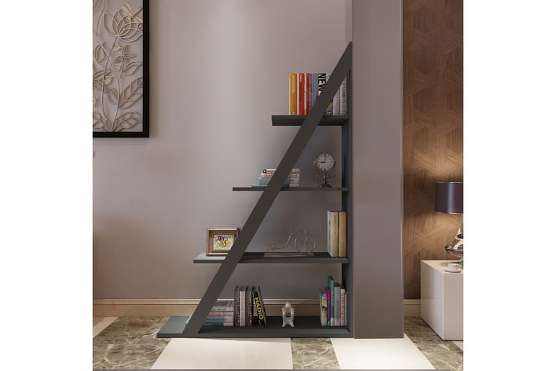 Bokhylla Domblia 30x100 cm - Antracit - Förvaring - Hylla - Bokhylla