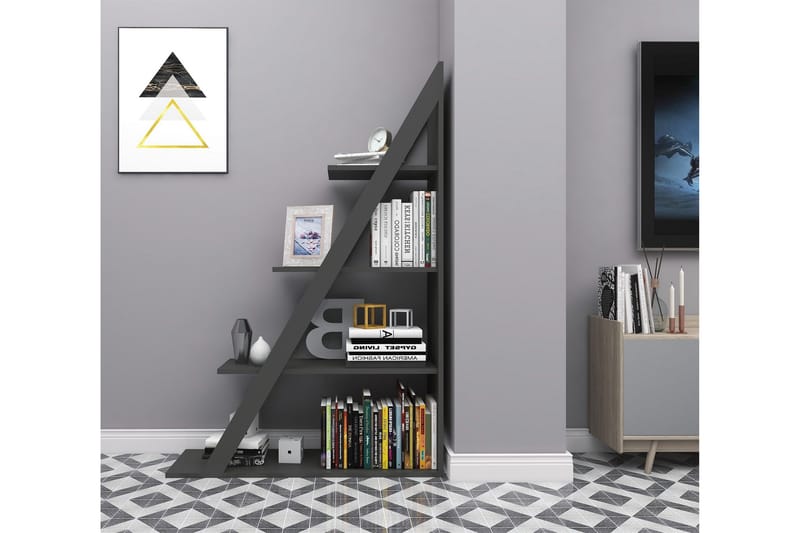 Bokhylla Domblia 30x100 cm - Antracit - Förvaring - Hylla - Bokhylla