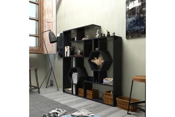 Bokhylla Dumö 134 cm - Svart - Förvaring - Hylla - Bokhylla