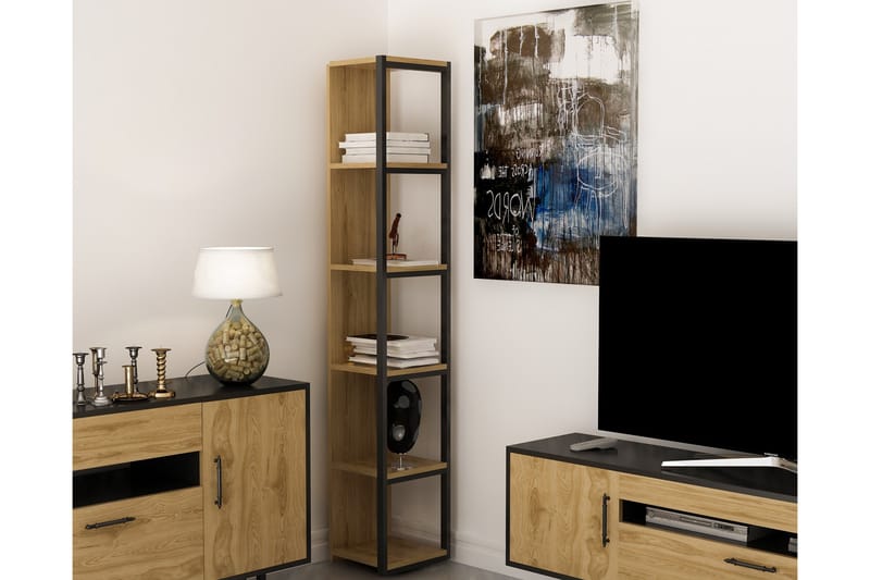 Bokhylla Dumö 34 cm - Brun|Svart - Förvaring - Hylla - Bokhylla