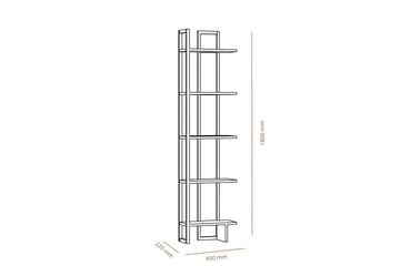 Bokhylla Dumö 45 cm - Brun|Vit - Förvaring - Hylla - Bokhylla
