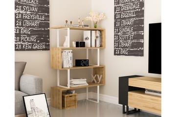 Bokhylla Dumö 92 cm - Brun|Vit - Förvaring - Hylla - Bokhylla