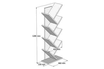 Bokhylla Ehst 46 cm - Vit - Förvaring - Hylla - Bokhylla