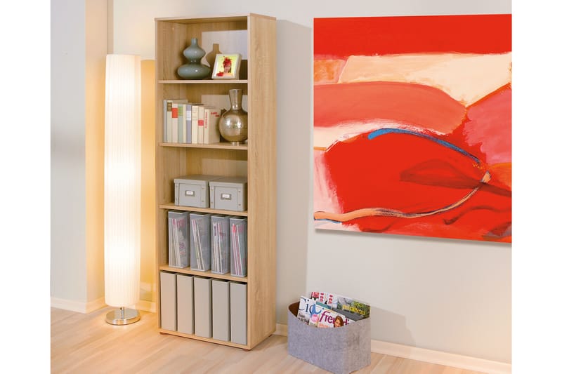 Bokhylla Fairfax 60x180 cm - Ljus Ek - Förvaring - Hylla - Bokhylla