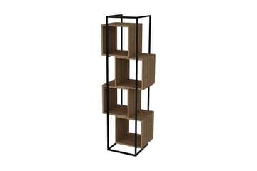 Bokhylla Flaxholme 52 cm - Valnöt|Svart - Förvaring - Hylla - Bokhylla