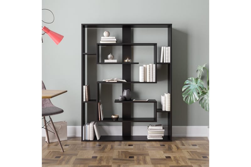 Bokhylla Flitwick 120 cm - Svart - Förvaring - Hylla - Bokhylla