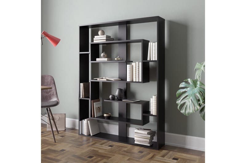 Bokhylla Flitwick 120 cm - Svart - Förvaring - Hylla - Bokhylla
