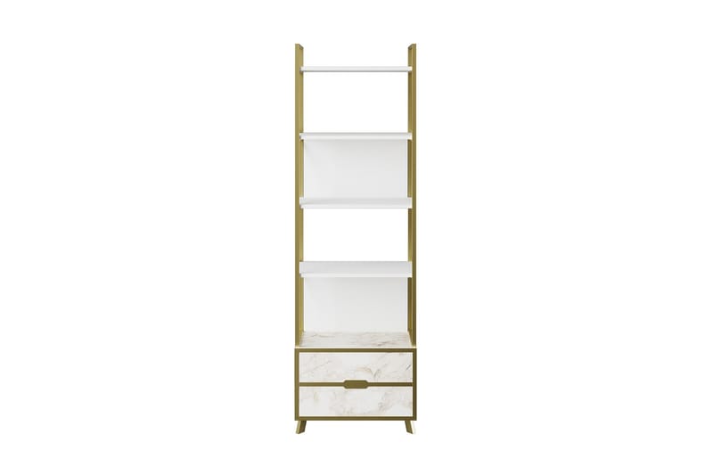 Bokhylla Fridaria 60x35 cm 5 Hyllor - Vit - Förvaring - Hylla - Bokhylla