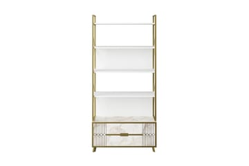 Bokhylla Fridaria 89x35 cm 5 Hyllor - Vit - Förvaring - Hylla - Bokhylla