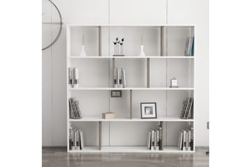 Bokhylla Hodbi 145x25 cm - Vit/Mörkbrun - Förvaring - Hylla - Bokhylla