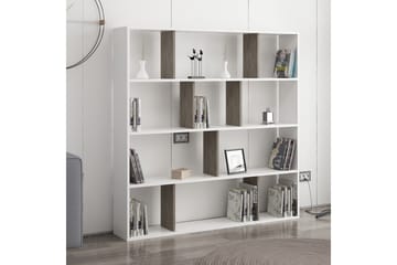 Bokhylla Hodbi 145x25 cm - Vit/Mörkbrun - Förvaring - Hylla - Bokhylla