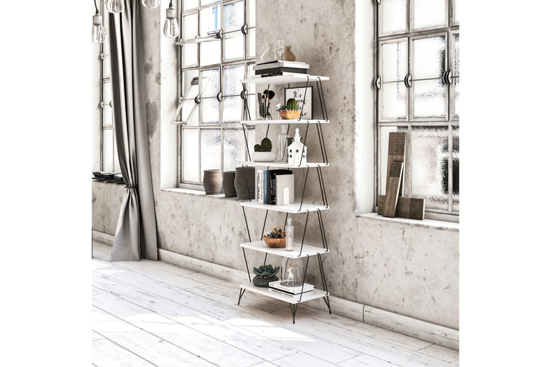 Bokhylla Igazz Bokhylla 48x31 cm 5 Hyllor Vit - Förvaring - Hylla - Bokhylla