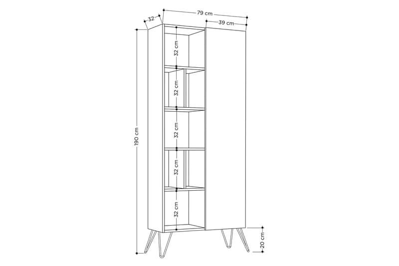 Bokhylla Intagan - Vit/Brun - Förvaring - Hylla - Bokhylla