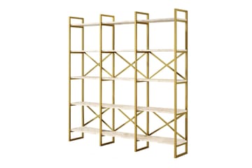 Bokhylla Keshri 170x30 cm Guld - Hanah Home - Förvaring - Hylla - Bokhylla