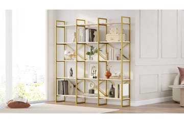 Bokhylla Keshri 170x30 cm Guld - Hanah Home - Förvaring - Hylla - Bokhylla