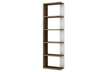 Bokhylla Krough 47 cm - Valnöt|Vit - Förvaring - Hylla - Bokhylla
