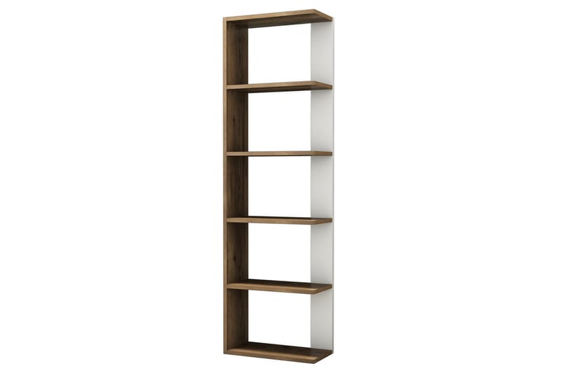 Bokhylla Krough 47 cm - Valnöt|Vit - Förvaring - Hylla - Bokhylla