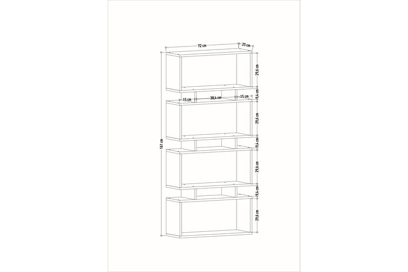 Bokhylla Leadgate 72x25 cm - Natur - Bokhylla