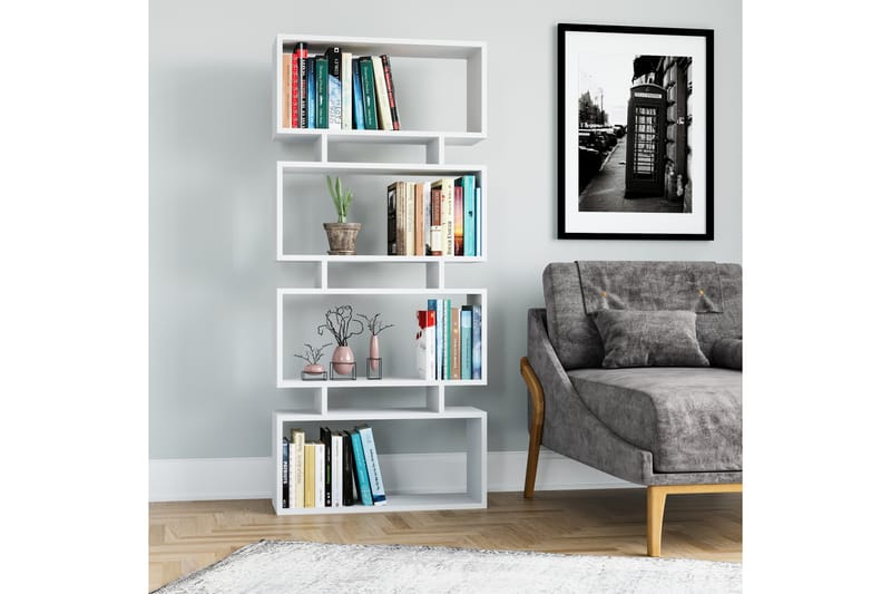 Bokhylla Leadgate 72x25 cm - Vit - Förvaring - Hylla - Bokhylla