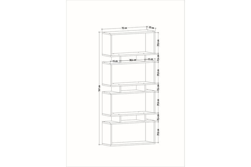 Bokhylla Leadgate 72x25 cm - Vit - Förvaring - Hylla - Bokhylla