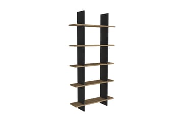 Bokhylla Linarejos 80x20 cm 5 Hyllor - Blå/Antracit - Förvaring - Hylla - Bokhylla