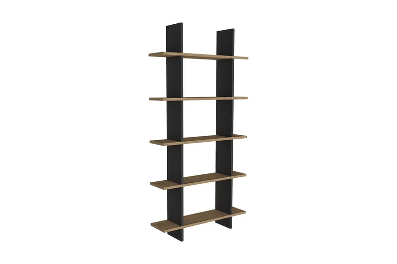 Bokhylla Linarejos 80x20 cm 5 Hyllor - Blå/Antracit - Förvaring - Hylla - Bokhylla