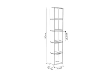 Bokhylla Lindome 32 cm - Brun|Vit - Förvaring - Hylla - Bokhylla