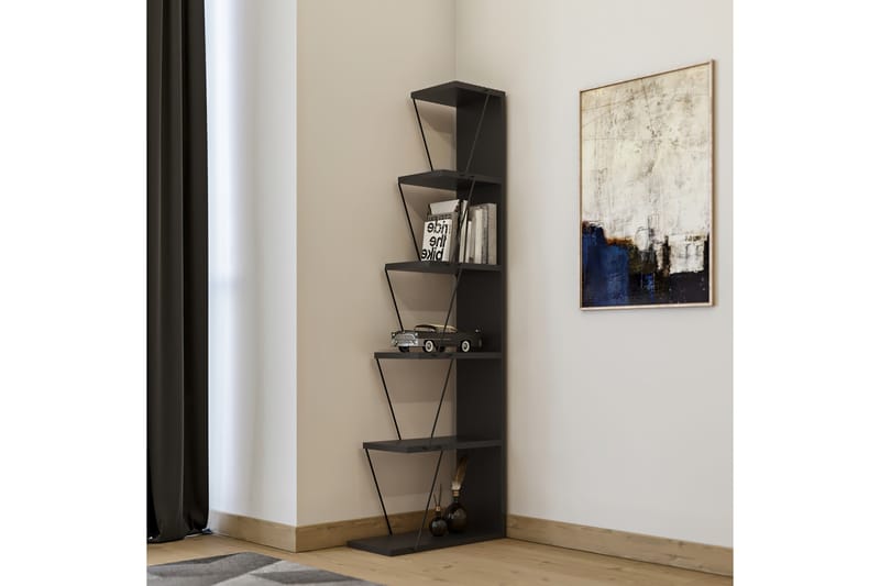 Bokhylla Ljusfors 150x50 cm - Antracit/Svart - Förvaring - Hylla - Bokhylla