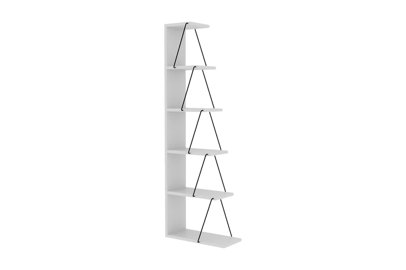 Bokhylla Ljusfors 150x50 cm - Vit/Svart - Förvaring - Hylla - Bokhylla