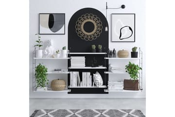Bokhylla Lungo 85x20 cm Vit/Svart - Hanah Home - Förvaring - Hylla - Bokhylla