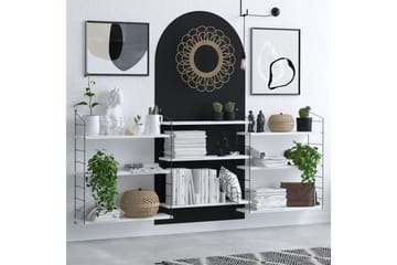 Bokhylla Lungo 85x20 cm Vit/Svart - Hanah Home - Förvaring - Hylla - Bokhylla