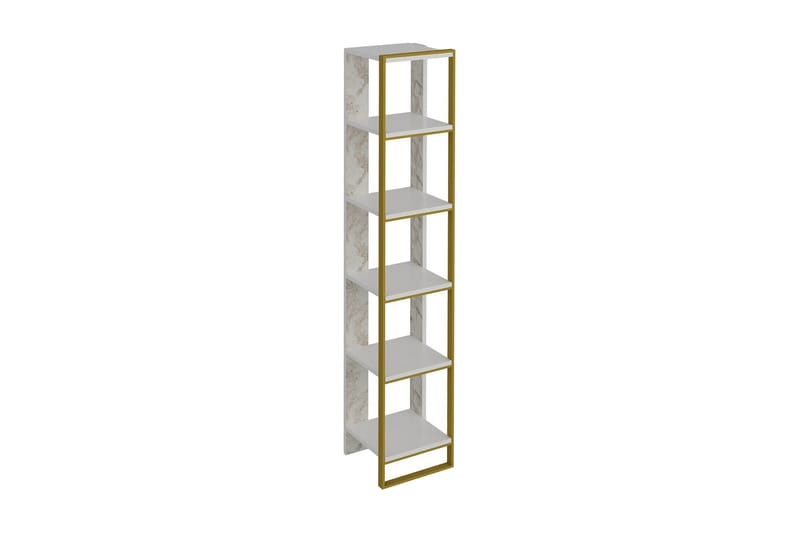 Bokhylla Mangles 64 cm - Guld|Vit - Förvaring - Hylla - Bokhylla
