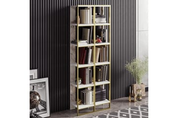Bokhylla Mangles 64 cm - Guld|Vit - Förvaring - Hylla - Bokhylla