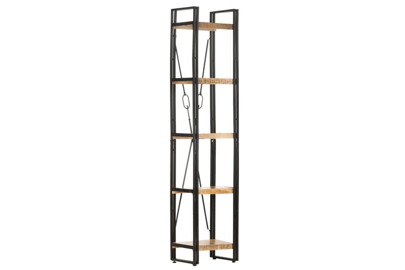 Bokhylla med 5 hyllor 40x30x180 cm massivt mangoträ - Brun - Bokhylla