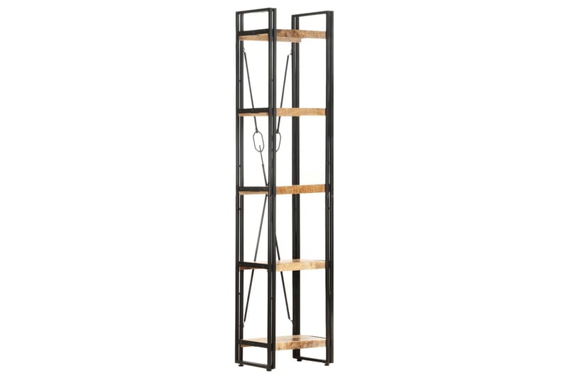 Bokhylla med 5 hyllor 40x30x180 cm massivt mangoträ - Brun - Bokhylla