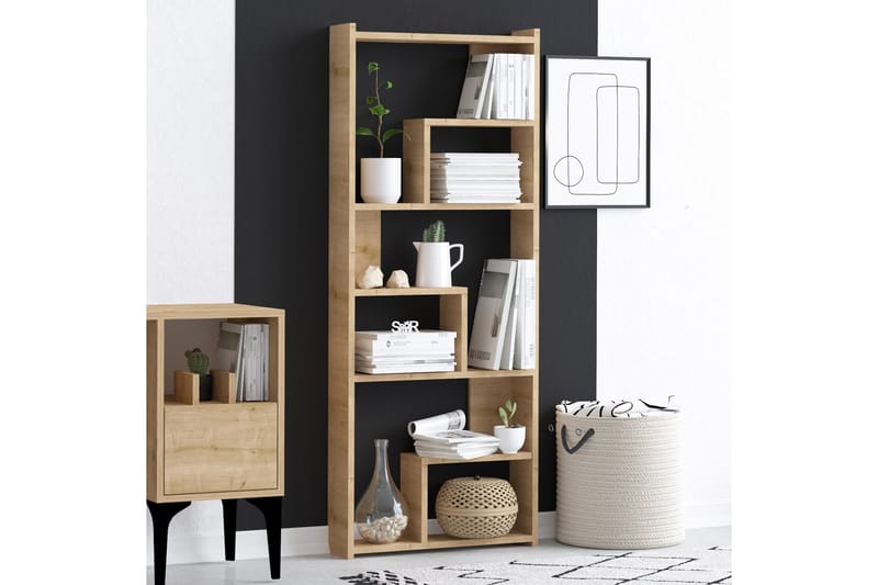 Bokhylla Megg 60x15 cm Brun - Hanah Home - Förvaring - Hylla - Bokhylla