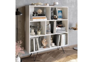 Bokhylla Misticon 120x30 cm 4 Hyllor - Vit - Förvaring - Hylla - Bokhylla