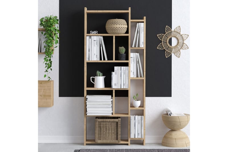 Bokhylla Momo 65x15 cm Brun - Hanah Home - Förvaring - Hylla - Bokhylla