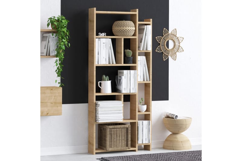 Bokhylla Momo 65x15 cm Brun - Hanah Home - Förvaring - Hylla - Bokhylla